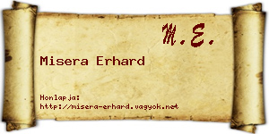 Misera Erhard névjegykártya